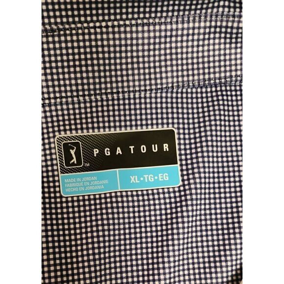 PGA Tour Polo Shirt Sleeve Shirt Pink/White Stripe XL - Picture 13 of 13